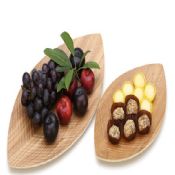 Leaf Shape Wooden Plates trays images