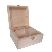 Wooden Chest Tea Bags Box 4 Compartments images