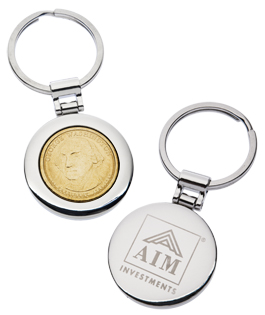 Dollar Coin Keychain