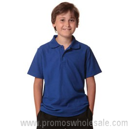 Childrens 220GSM poli/cotone Pique Polo