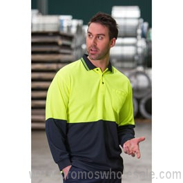 Hi Vis Long Sleeve Trad Polo