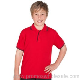 Kids Contrast Polo