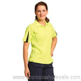 Ladies Fashion HiVis Short Sleeve Polo