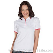 Ladies Contrast Polo images