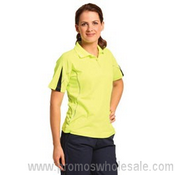 Polo manches courtes HiVis de mode de dames images