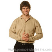 Mens Cotton Back Truedry Long Sleeve Polo images