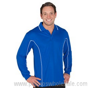 Podium Long Sleeve Piping Polo images