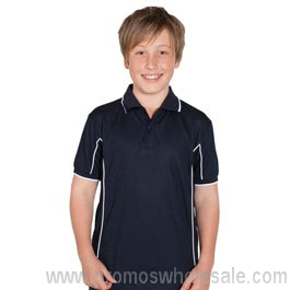 Podium Kids Short Sleeve Piping Polo