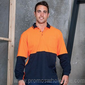 Hi Vis Long Sleeve Cotton Back Polo small picture
