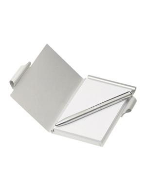 In alluminio Pocket Blocco Note con penna