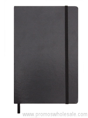City leather A4 notebook with elastic