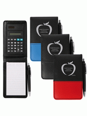 Bloc-notes de PVC avec calculatrice et stylo images
