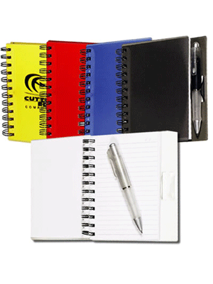 Cahier à spirale avec stylo