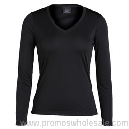 Dames de Long Sleeve Vneck Tee Slinky