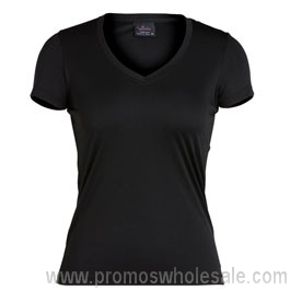 Dames courtes manches Vneck Tee Slinky