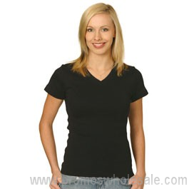 Ladies V Neck Short Sleeve Tee