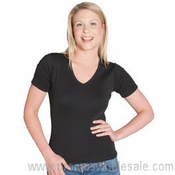 Ladies Short Sleeve Rib Tee images