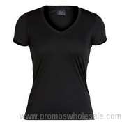 Ladies kort erme Vneck Slinky Tee images