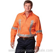 Чоловічі HiVis сорочки з довгим рукавом дриль images