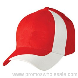 Disikat kapas Twill topi Baseball dengan kontras Stripe