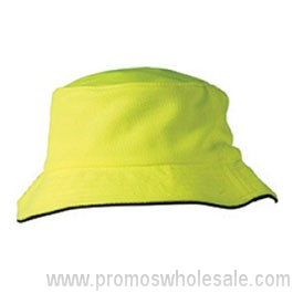 Fluoro Pique síťoviny s sendvič střihu Bucket Hat