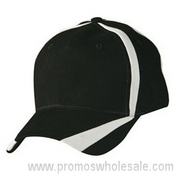 Brushed Cotton Twill Baseball Cap X Contrast Stripe images
