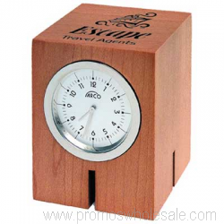 Desk Clock Set into Canadian Maple Wood