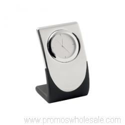 Elite Silver Quartz Desk Clock