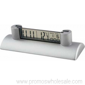 Executive Date Desk Clock with Biz Card Holder images