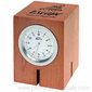 Desk Clock Set into Canadian Maple Wood small picture