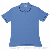 Ladies vaffel Zip Polo skjorte images