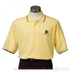 Mens Solid Pique Polo