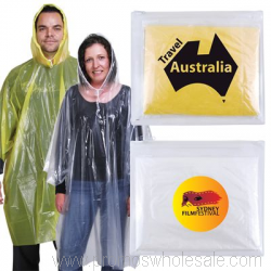 Reusable Poncho In PVC Zipper Pouch