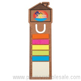 Casa Bookmark/régua com Noteflags