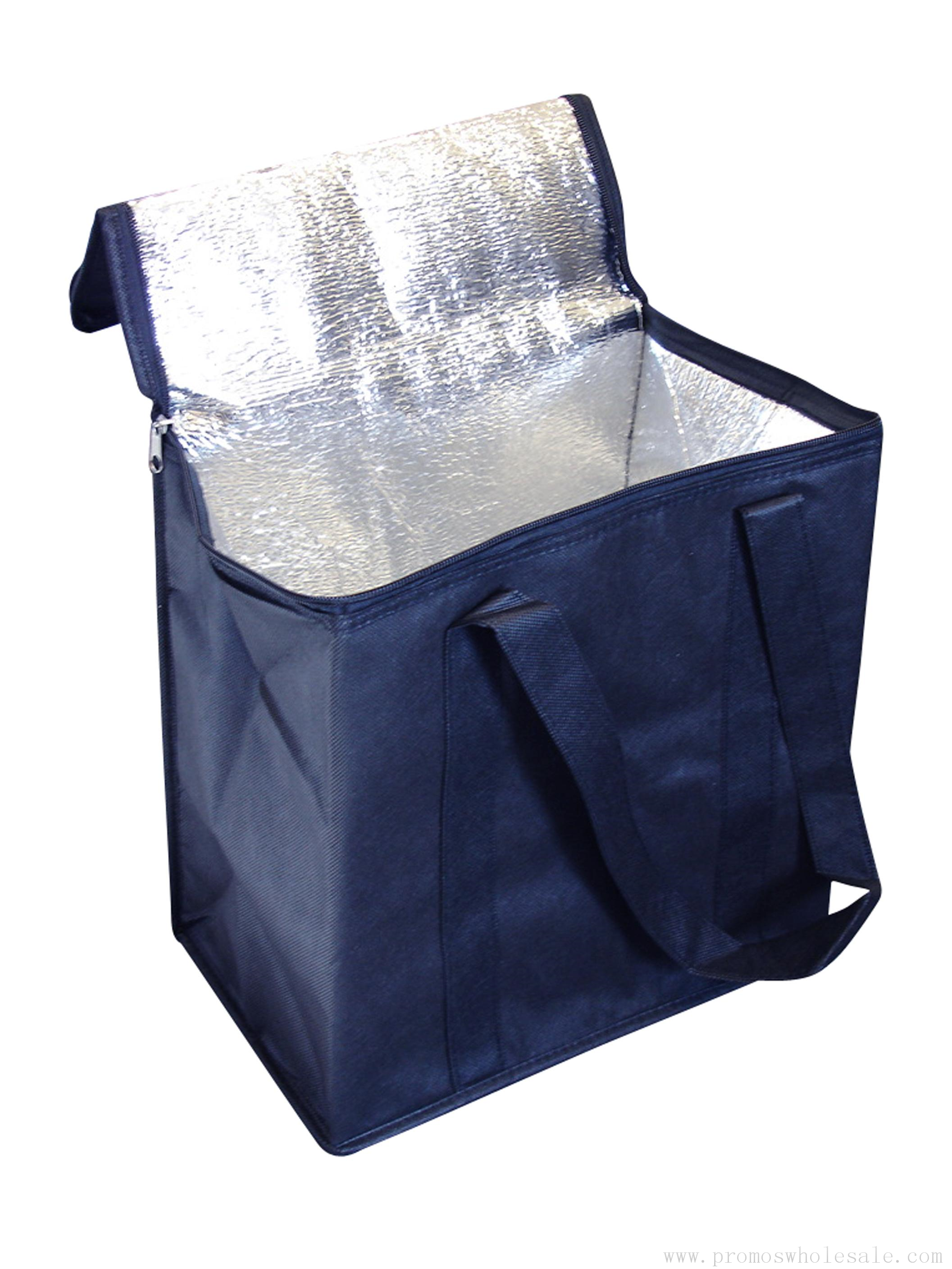 NON TISSÉ SAC ISOTHERME AVEC COUVERCLE ZIPPÉ