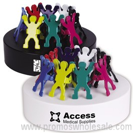 Assorted Colour Gymnast Clips On Oval Paperweight/Magnetic Base