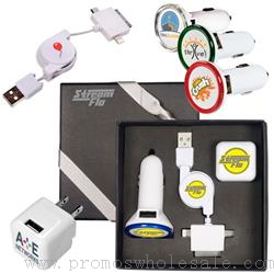 Carregue em qualquer lugar USB presente conjunto