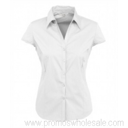 Ladies Metro Cap Sleeve Stretch Shirt