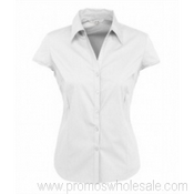 Ladies Metro Cap Sleeve Stretch Shirt images
