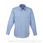 Mens Epaulette Long Sleeve Shirt images