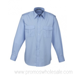 Mens Epaulette Long Sleeve Shirt