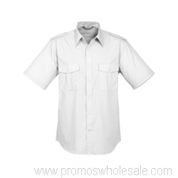 Mens Epaulette Short Sleeve Shirt