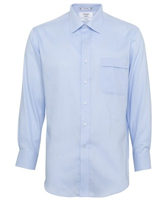 Camicia in popeline a righe blu