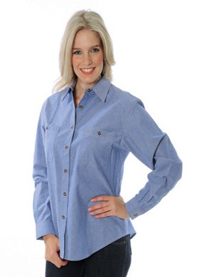 Ladies Cotton Chambray Shirt