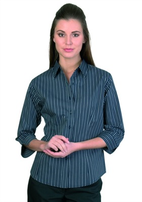 Mesdames Stretch rayé Business chemise