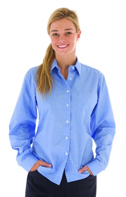 Long Sleeve Ladies Chambray Shirt