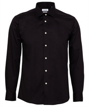 Black Self Stripe Shirt images