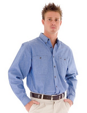 Camicia a manica lunga in Chambray images