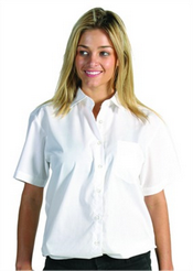 Ladies Short Sleeve Poplin Shirt images