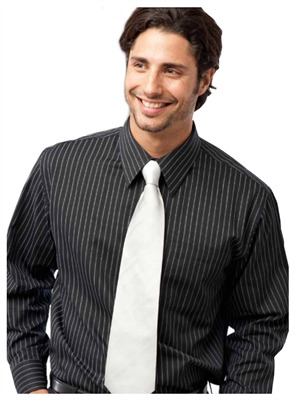 Pinstriped Business Shirt